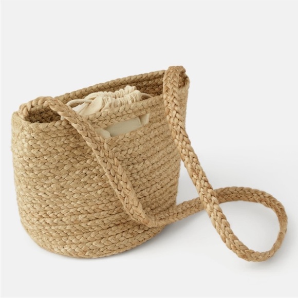 Zara Natural Jute Tote Bag - Picture 3 of 12